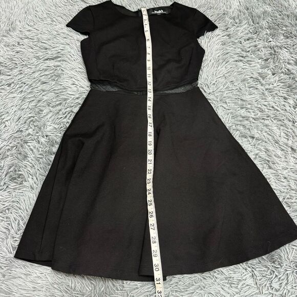 Lulus Black Short Sleeve Fit n Flare Dress Size XS - Picture 5 of 8